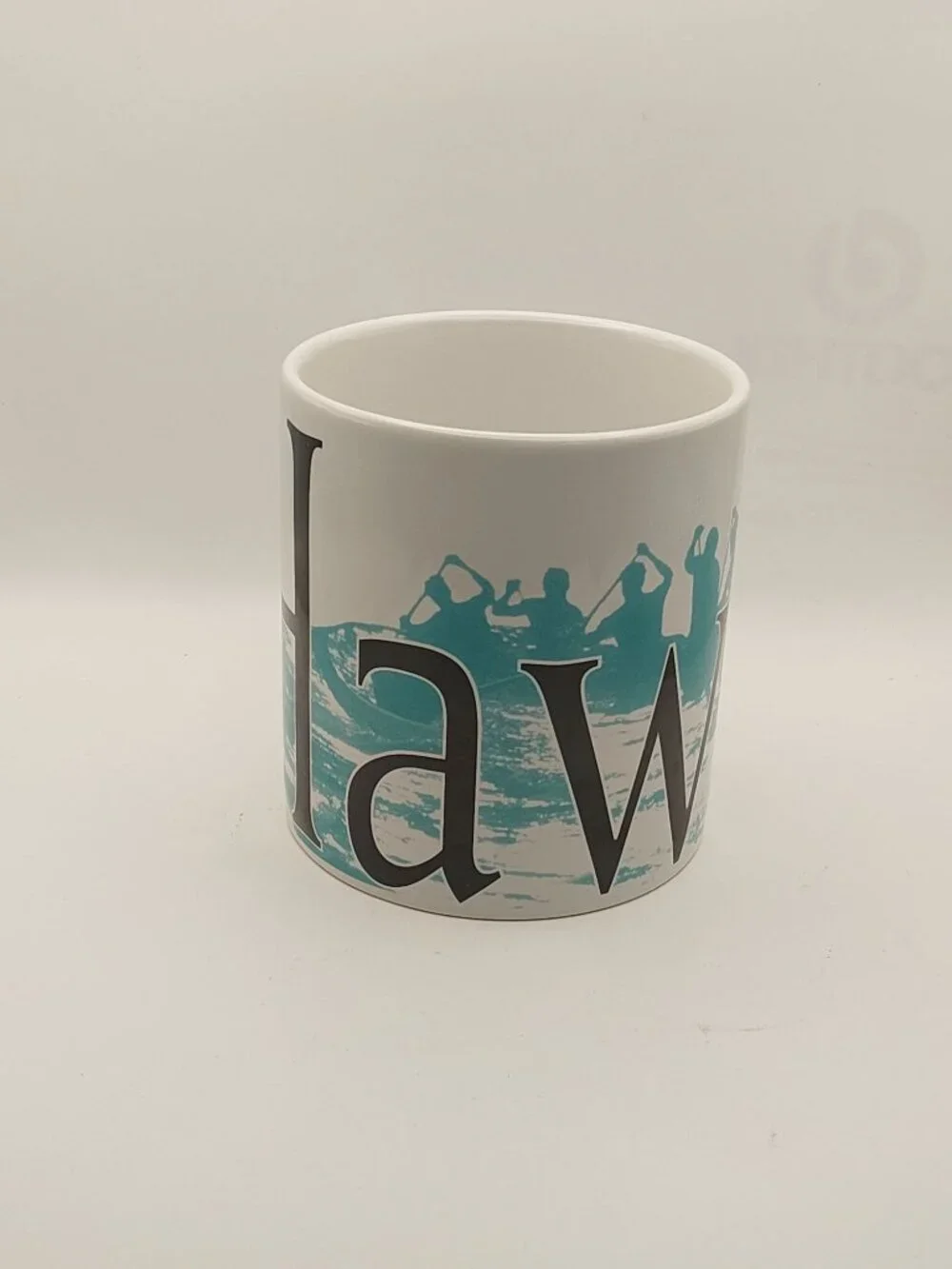 Starbucks Hawaii 2007 City Mug Collector Series White & Teal Large Coffee Cup